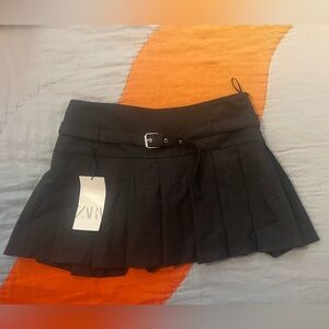 Zara Dark Grey Plaid Skort